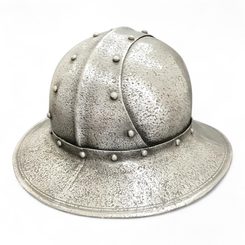 PŘILBA HRNEC ITALSKÝ, MOSAZ - STŘEDOVĚKÉ PŘILBY - ZBROJE