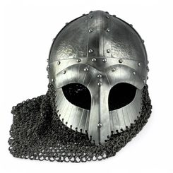 BORG, VIKINGSKÁ PŘILBA S KROUŽKOVÝM ZÁVĚSEM - VIKINSKÉ PŘILBY - ZBROJE