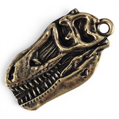 PŘÍVĚŠEK TYRANNOSAURUS REX, STAROMOSAZ - ZVÍŘECÍ AMULETY - ŠPERKY
