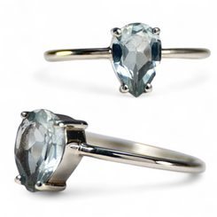 VIENNA, PRSTEN, MODRÝ TOPAZ, STŘÍBRO 925/1000 - PRSTENY - STŘÍBRNÉ ŠPERKY