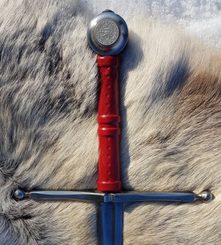 LUXEMBOURG, jeden a půlruční meč s českým lvem