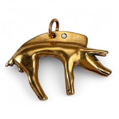 KELTSKÝ KANEC, JOEUVRES, GALIE, BRONZOVÝ AMULET - PŘÍVĚSKY - ŠPERKY
