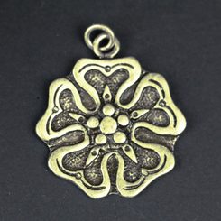 RŮŽE, ROŽMBERKOVÉ, PŘÍVĚŠEK, ZINEK, STAROMOSAZ - VŠECHNY AMULETY, VLASTNÍ VÝROBA - ŠPERKY