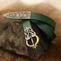 VIKINSKÁ ŽELVÍ BROŽ, HEDEBY, BRONZ - PÁR - BROŽE A KNOFLÍKY - ŠPERKY