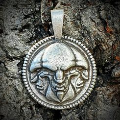 TRIGLAV, slovanský amulet slitina, starostříbro