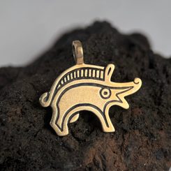 COLLACH - KELTSKÝ KANEC, PŘÍVĚŠEK BRONZ - PŘÍVĚSKY - ŠPERKY