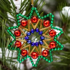 KRAJKOVKA - Krakonošova hvězda, vánoční ozdoba