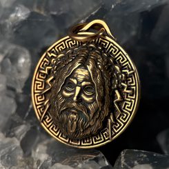 ZEUS, ŘECKÝ BŮH, PŘÍVĚŠEK BRONZ - PŘÍVĚSKY - ŠPERKY
