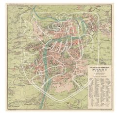 HISTORICKÁ MAPA PRAHY A OKOLÍ, RUČNÍ PAPÍR - PLAKÁTY - HOME DECOR