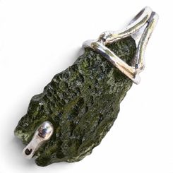Silberanhänger mit Moldavit, Silber 925