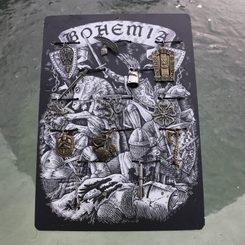 STŘEDOVĚK - AMULETY 12 KUSŮ A PREZENTAČNÍ TABLO , ZVÝHODNĚNÁ SADA - DOPLŇKY ŠPERKŮ - ŠPERKY