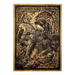 THOR NÁSTĚNNÁ DEKORACE, DŘEVO 30X40CM - DŘEVĚNÉ OBRAZY - HOME DECOR