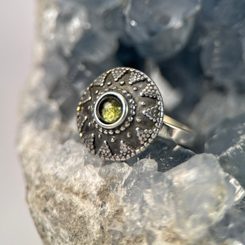 VLTAVÍN - SUROVÝ KÁMEN, PŘÍVĚSEK, STŘÍBRO 925/1000 - ŠPERKY S VLTAVÍNY - STŘÍBRNÉ ŠPERKY