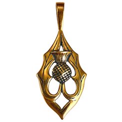 ALBA - SKOTSKÝ BODLÁK, PŘÍVĚŠEK, BRONZ - PŘÍVĚSKY - ŠPERKY