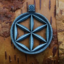 SVARGA - PERUNIKA, slovanský amulet, cín