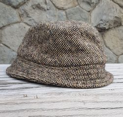 Eske Hat Tweed, vlněný klobouk, hnědý