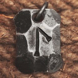 LAGUZ, kovaná runa, amulet