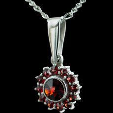 garnet jewelry - czech made