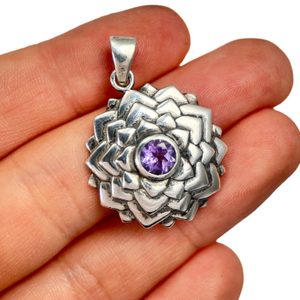 SAHASRARA, SEDMÁ ČAKRA, STŘÍBRNÝ PŘÍVĚSEK, AG 925 - PŘÍVĚSKY - STŘÍBRNÉ ŠPERKY