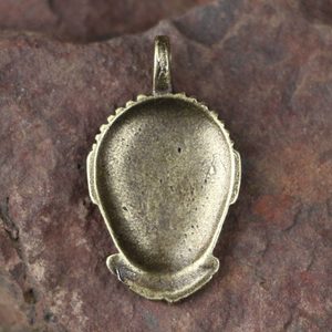 KELTSKÁ HLAVA, MŠECKÉ ŽEHROVICE, PŘÍVĚŠEK, ZINEK, STAROMOSAZ - VŠECHNY AMULETY, VLASTNÍ VÝROBA - ŠPERKY