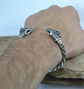 DREKI, SEVERSKÝ DRAK, STŘÍBRNÝ NÁRAMEK, AG 925 - NÁRAMKY - STŘÍBRNÉ ŠPERKY