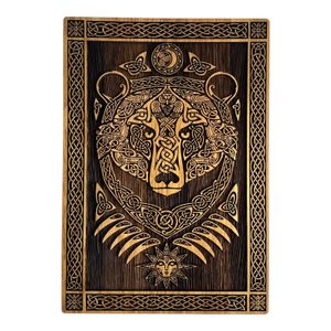 MEDVĚD - DŘEVĚNÝ NÁSTĚNNÝ OBRAZ 21X30CM - DŘEVĚNÉ OBRAZY - HOME DECOR