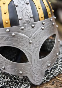 VIKINGSKÁ BRÝLOVÁ HELMA S KROUŽKOVÝM LÍMCEM - VIKINSKÉ PŘILBY - ZBROJE