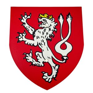 ŠTÍT MALÝ, DĚTSKÝ - ČESKÝ LEV - DŘEVĚNÉ A DĚTSKÉ ZBRANĚ - ZBRANĚ