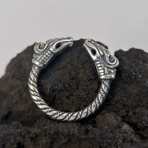 DREKI, STŘÍBRNÝ VIKINSKÝ STŘÍBRNÝ PRSTEN, AG 925 - PRSTENY - STŘÍBRNÉ ŠPERKY