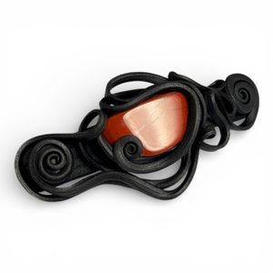 JASPIS, ČERVENÝ - SPONA DO VLASŮ - SPONY DO VLASŮ - ŠPERKY