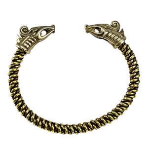 DREKI, VIKINGSKÝ DRAK, NÁRAMEK, MOSAZ - PLETENÝ - NÁRAMKY - ŠPERKY