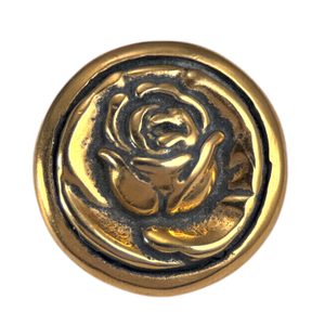 RŮŽE, KNOFLÍK, BRONZ - BROŽE A KNOFLÍKY - ŠPERKY