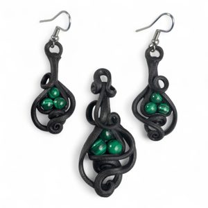 MALACHITOVÝ FANTASY SET - PŘÍVĚSKY - ŠPERKY