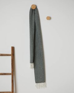 Irish Scarf, Foxford Mallard Herringbone Lambswool