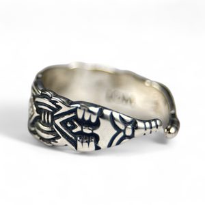 VIKINSKÝ STŘÍBRNÝ PRSTEN NASTAVITELNÝ, BORRE STYL, AG 925 - PRSTENY - STŘÍBRNÉ ŠPERKY