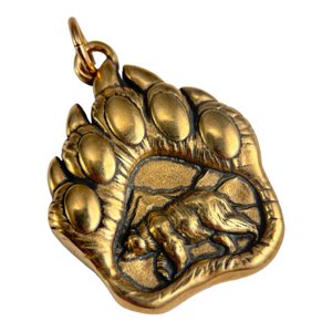 MEDVĚD - MEDVĚDÍ STOPA, PŘÍVĚSEK, BRONZ - PŘÍVĚSKY - ŠPERKY