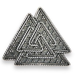 VALKNUT, VIKINSKÝ UZEL, STŘÍBRNÝ PŘÍVĚSEK, AG 925 - PŘÍVĚSKY - STŘÍBRNÉ ŠPERKY