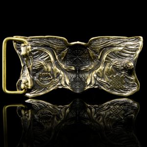 VALKYRIE, PŘEZKA NA OPASEK, MOSAZ - SPONY A KOVÁNÍ - SEDLÁŘSTVÍ