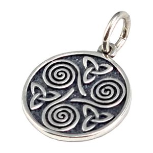 DRUIDSKÁ SPIRÁLA, TRISKEL STŘÍBRNÝ PŘÍVĚSEK, AG 925 - PŘÍVĚSKY - STŘÍBRNÉ ŠPERKY