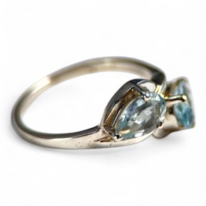 ORBITA, PRSTEN, MODRÝ TOPAZ, STŘÍBRO 925/1000 - PRSTENY - STŘÍBRNÉ ŠPERKY