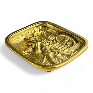 POPELNÍK HISTORICKÝ - MOSAZ, VÁLEČÍK Z TŘICTÍLETÉ VÁLKY - KOVOVÉ FIGURKY A DEKORACE - HOME DECOR