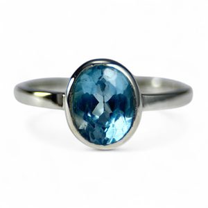 RIVA, PRSTEN, MODRÝ TOPAZ, STŘÍBRO 925/1000 - PRSTENY - STŘÍBRNÉ ŠPERKY