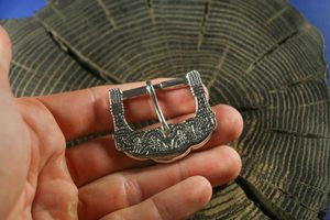 HISTORICKÁ SPONA NA OPASEK, VIKING, GOKSTAD, NORSKO, STŘÍBRO - SPONY A KOVÁNÍ - SEDLÁŘSTVÍ