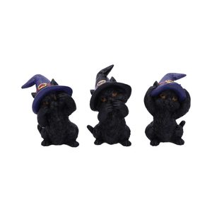 TŘI KOŤÁTKA, ČARODĚJNICE - NEVIDÍM, NEMLUVÍM, NESLYŠÍM - FIGURKY - HOME DECOR