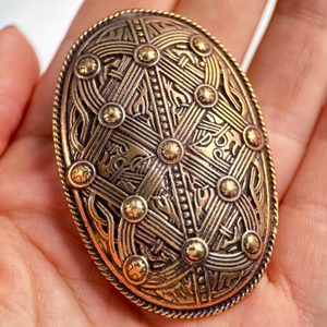 ŽELVÍ BROŽ, VIKINGOVÉ, BRONZ - BROŽE A KNOFLÍKY - ŠPERKY