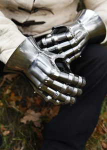 PŘESÝPACÍ RUKAVICE, 14. STOLETÍ, 1,6 MM - PLÁTOVÉ RUKAVICE - ZBROJE