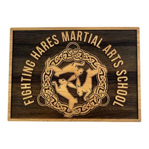 FIGHTING HARES NÁSTĚNNÁ DEKORACE 32 X 45 CM - OBRAZY - HOME DECOR
