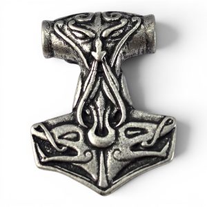VIKINGSKÝ PŘÍVĚŠEK THOROVO KLADIVO, TÓR, STAROSTŘÍBRO - VIKINGSKÉ AMULETY - ŠPERKY