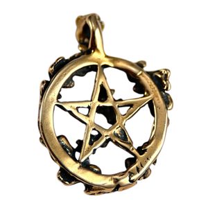 DUBOVÝ PENTAGRAM, PŘÍVĚŠEK, BRONZ - PŘÍVĚSKY - ŠPERKY