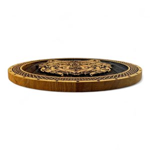 VLK FENRIR, DŘEVĚNÝ NÁSTĚNNÝ OBRAZ 32CM - DŘEVĚNÉ OBRAZY - HOME DECOR